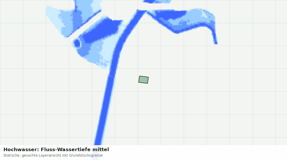 Statische Kartenansicht: Hochwasser: Fluss-Wassertiefe mittel