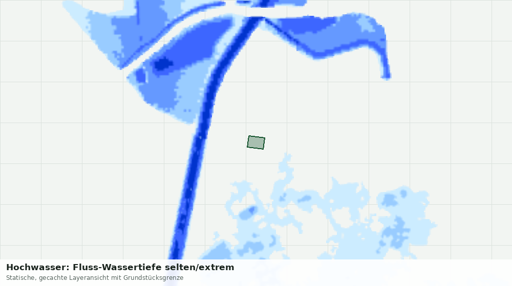 Statische Kartenansicht: Hochwasser: Fluss-Wassertiefe selten/extrem