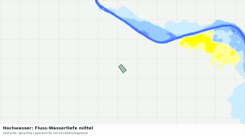 Statische Kartenansicht: Hochwasser: Fluss-Wassertiefe mittel