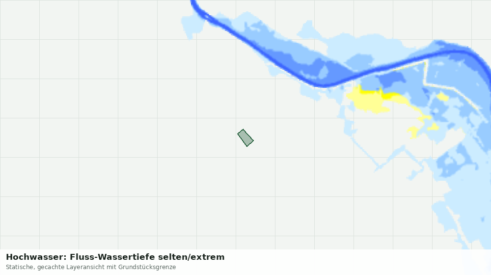 Statische Kartenansicht: Hochwasser: Fluss-Wassertiefe selten/extrem