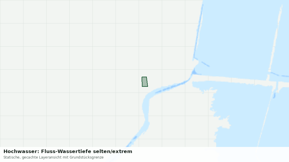 Statische Kartenansicht: Hochwasser: Fluss-Wassertiefe selten/extrem
