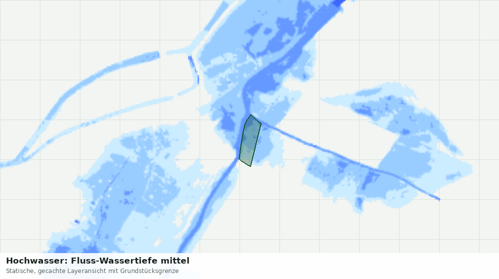 Statische Kartenansicht: Hochwasser: Fluss-Wassertiefe mittel
