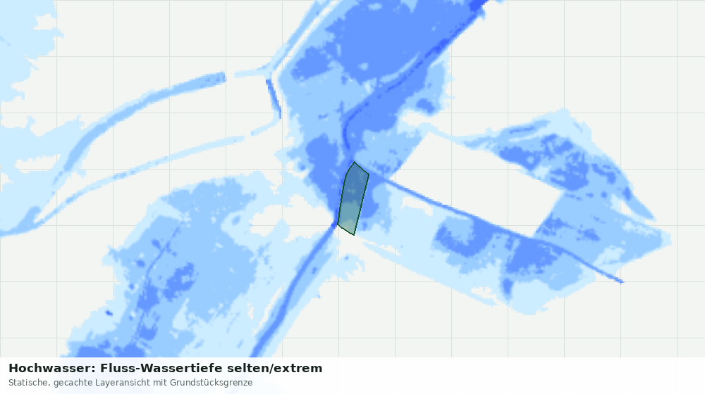 Statische Kartenansicht: Hochwasser: Fluss-Wassertiefe selten/extrem