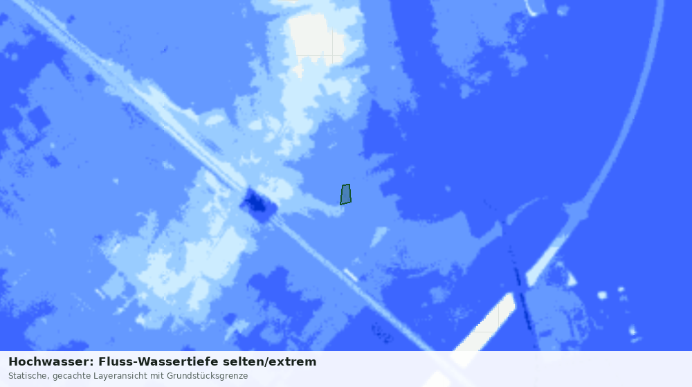Statische Kartenansicht: Hochwasser: Fluss-Wassertiefe selten/extrem