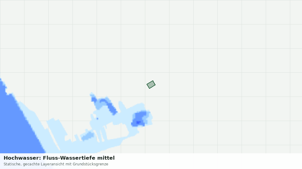Statische Kartenansicht: Hochwasser: Fluss-Wassertiefe mittel