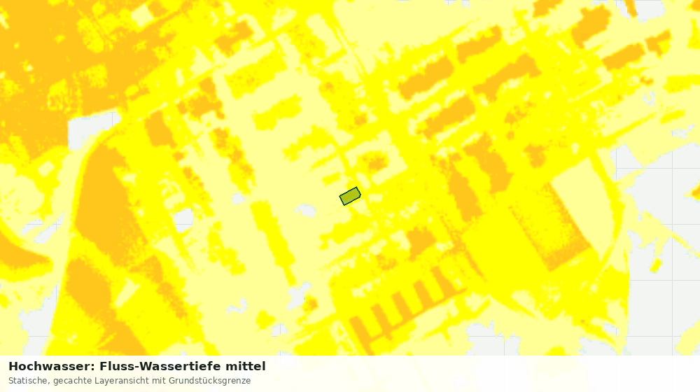 Statische Kartenansicht: Hochwasser: Fluss-Wassertiefe mittel