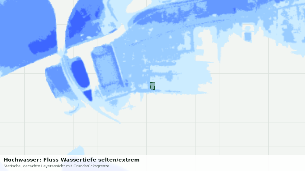 Statische Kartenansicht: Hochwasser: Fluss-Wassertiefe selten/extrem