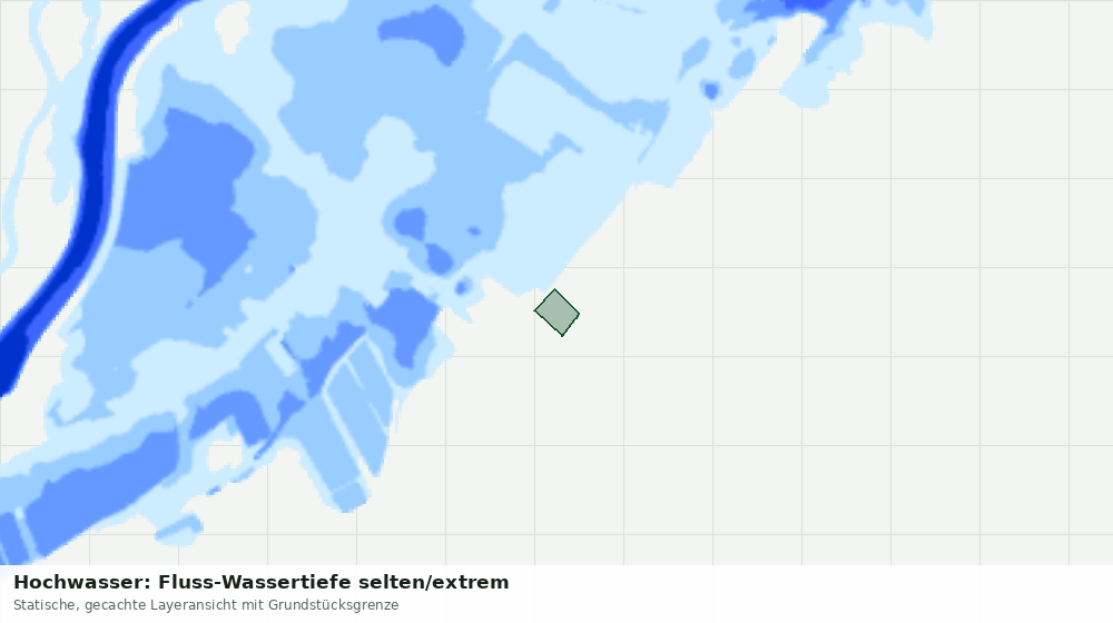 Statische Kartenansicht: Hochwasser: Fluss-Wassertiefe selten/extrem