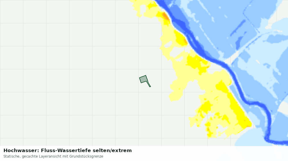Statische Kartenansicht: Hochwasser: Fluss-Wassertiefe selten/extrem