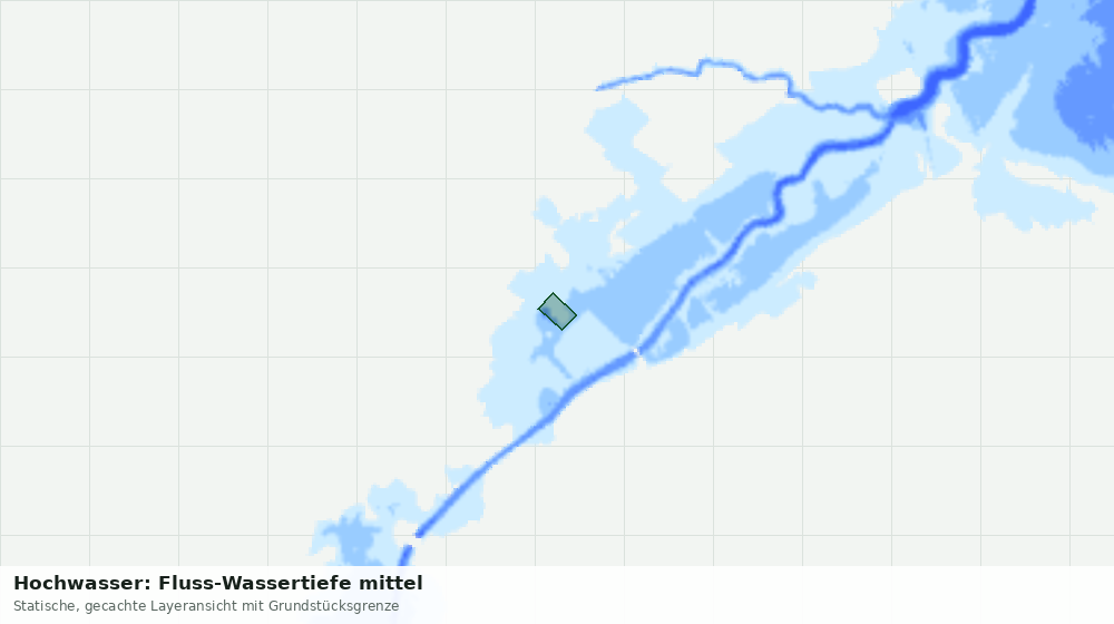 Statische Kartenansicht: Hochwasser: Fluss-Wassertiefe mittel