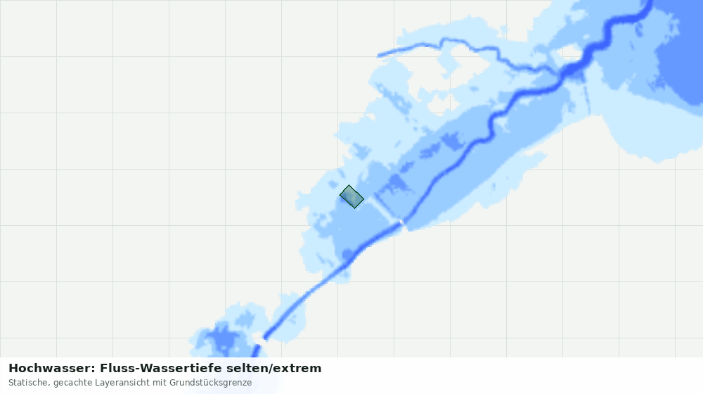 Statische Kartenansicht: Hochwasser: Fluss-Wassertiefe selten/extrem