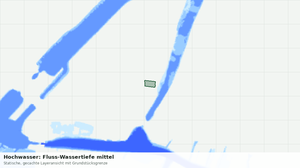 Statische Kartenansicht: Hochwasser: Fluss-Wassertiefe mittel