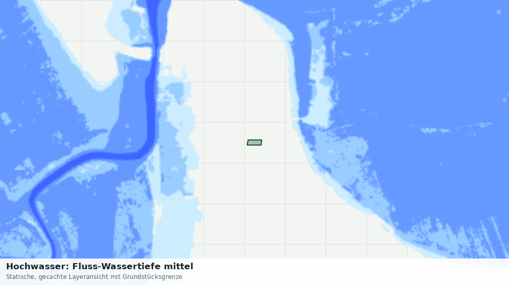 Statische Kartenansicht: Hochwasser: Fluss-Wassertiefe mittel