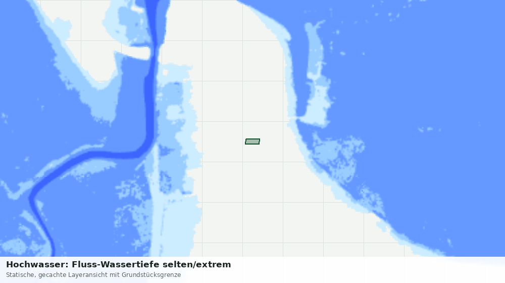 Statische Kartenansicht: Hochwasser: Fluss-Wassertiefe selten/extrem
