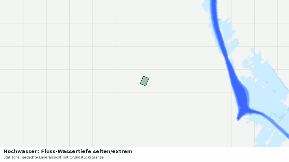 Statische Kartenansicht: Hochwasser: Fluss-Wassertiefe selten/extrem