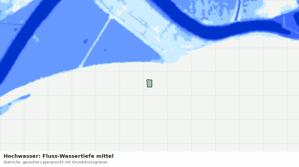 Statische Kartenansicht: Hochwasser: Fluss-Wassertiefe mittel