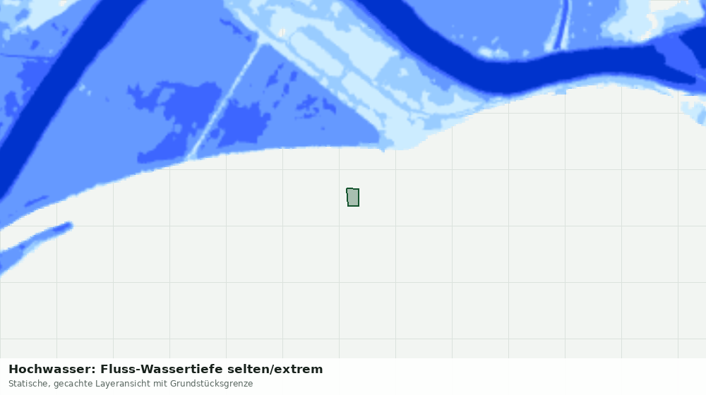 Statische Kartenansicht: Hochwasser: Fluss-Wassertiefe selten/extrem