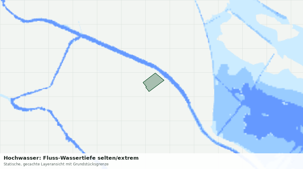 Statische Kartenansicht: Hochwasser: Fluss-Wassertiefe selten/extrem