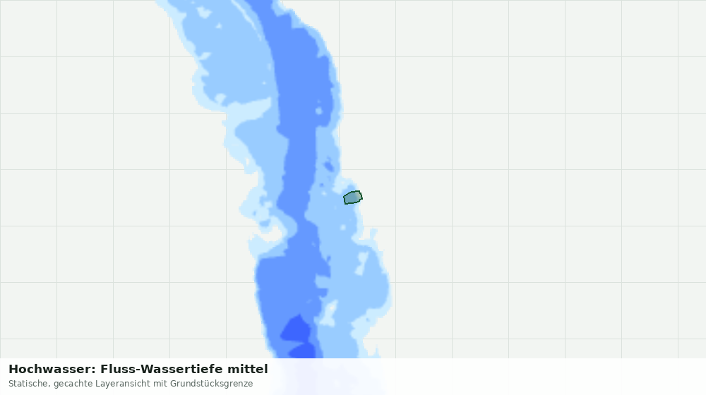 Statische Kartenansicht: Hochwasser: Fluss-Wassertiefe mittel