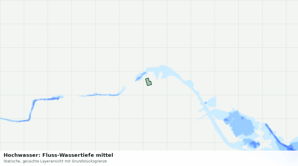 Statische Kartenansicht: Hochwasser: Fluss-Wassertiefe mittel