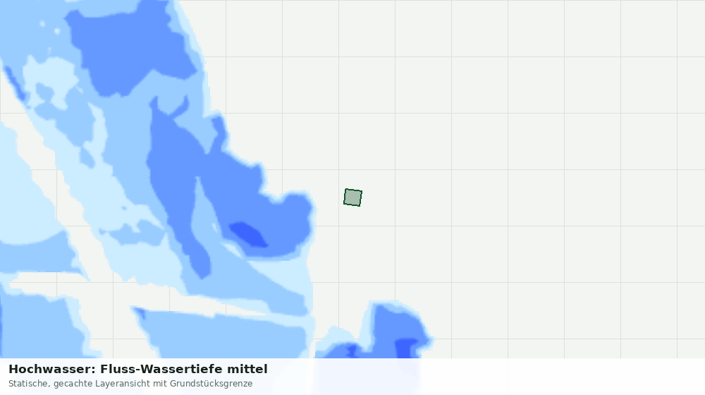 Statische Kartenansicht: Hochwasser: Fluss-Wassertiefe mittel