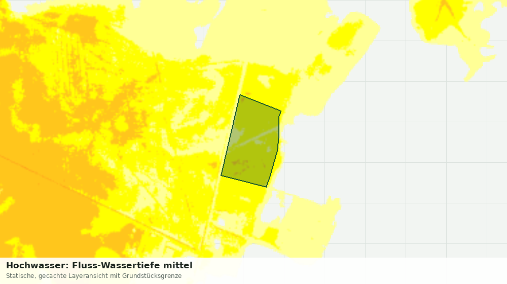 Statische Kartenansicht: Hochwasser: Fluss-Wassertiefe mittel