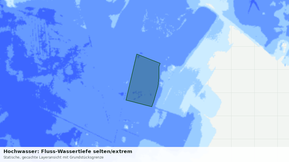Statische Kartenansicht: Hochwasser: Fluss-Wassertiefe selten/extrem