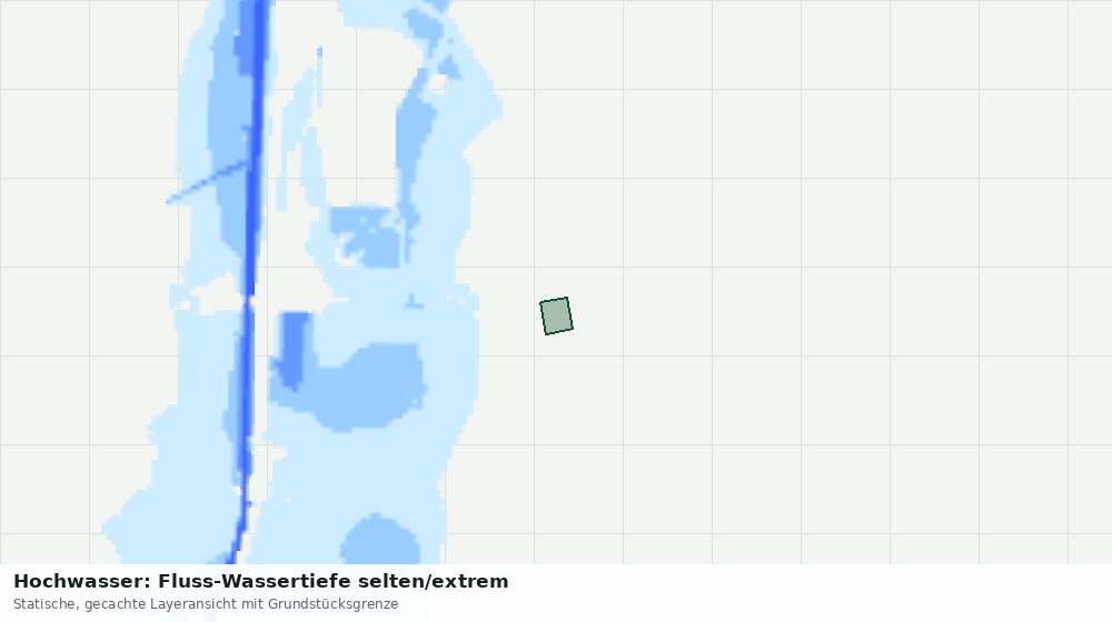 Statische Kartenansicht: Hochwasser: Fluss-Wassertiefe selten/extrem