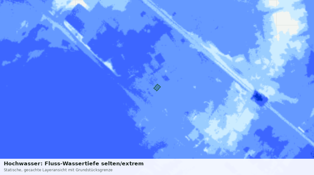 Statische Kartenansicht: Hochwasser: Fluss-Wassertiefe selten/extrem
