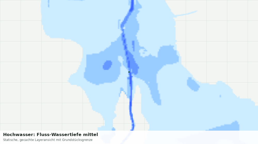 Statische Kartenansicht: Hochwasser: Fluss-Wassertiefe mittel