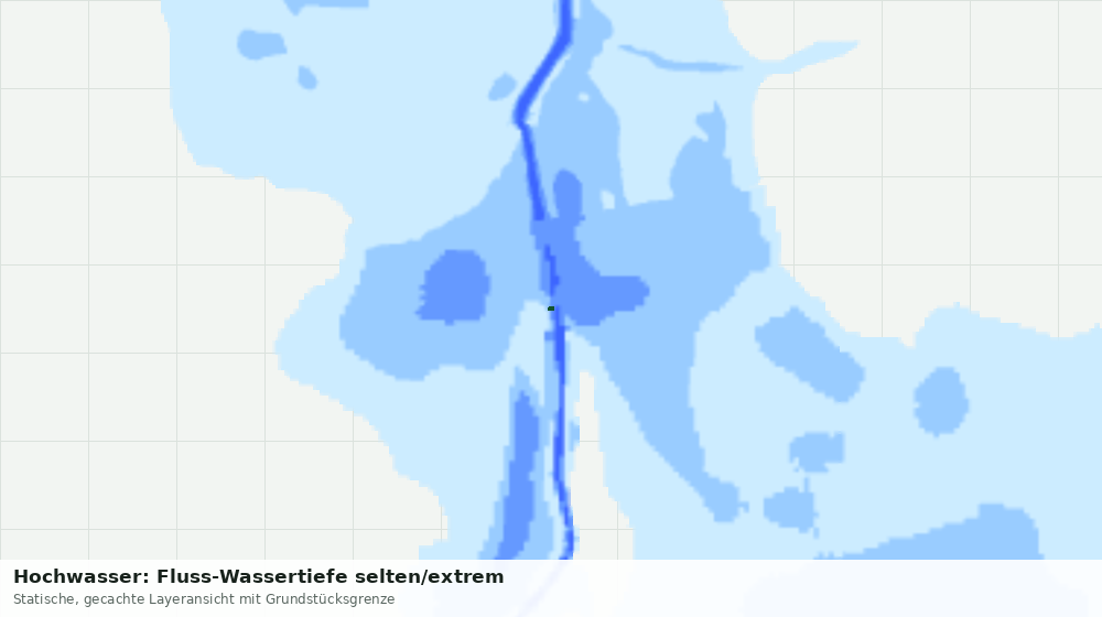 Statische Kartenansicht: Hochwasser: Fluss-Wassertiefe selten/extrem