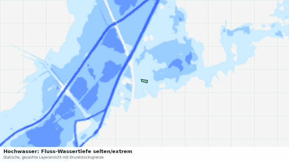 Statische Kartenansicht: Hochwasser: Fluss-Wassertiefe selten/extrem