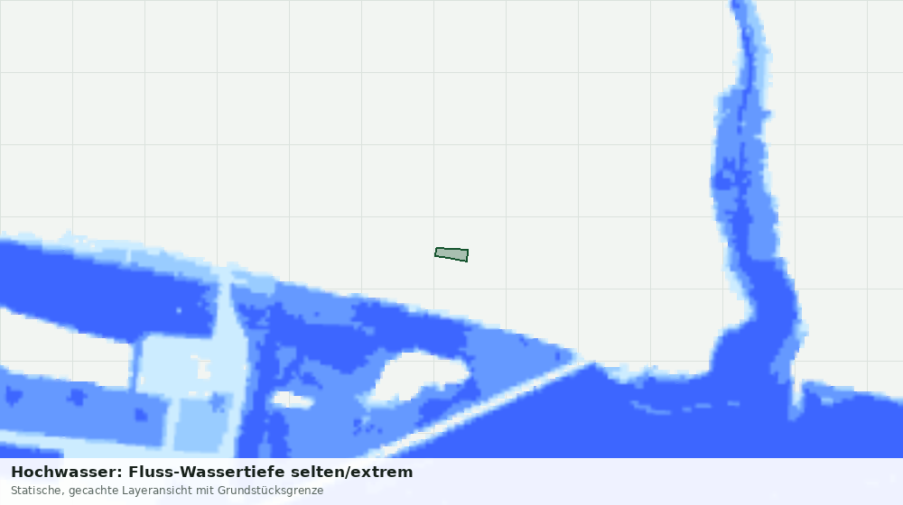 Statische Kartenansicht: Hochwasser: Fluss-Wassertiefe selten/extrem