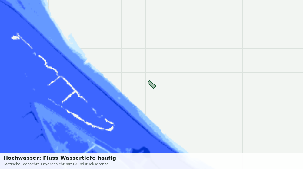 Statische Kartenansicht: Hochwasser: Fluss-Wassertiefe häufig