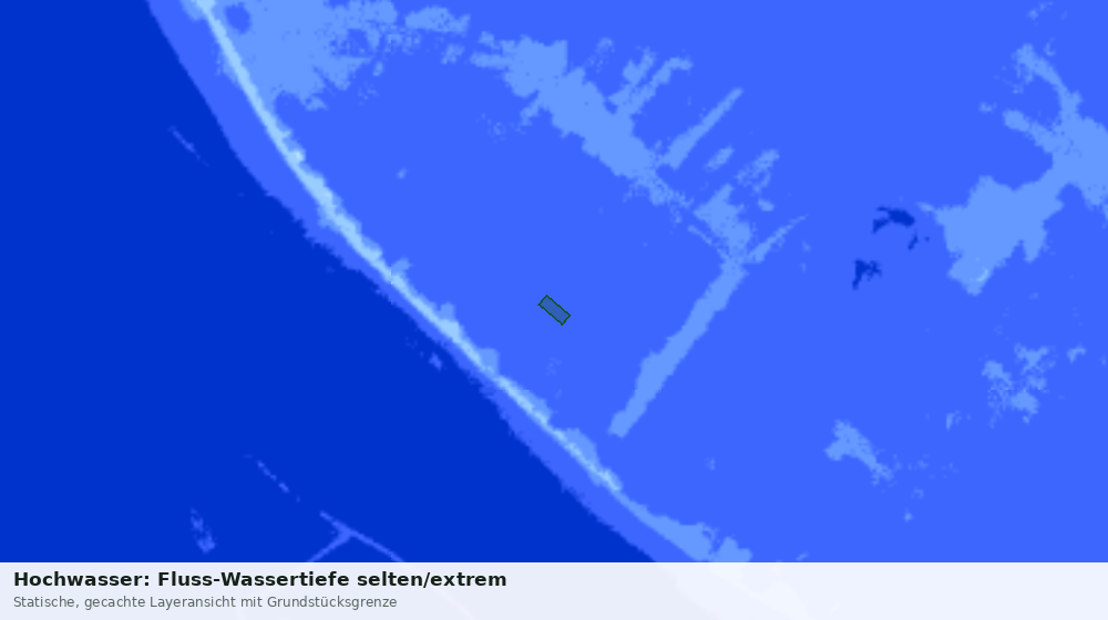 Statische Kartenansicht: Hochwasser: Fluss-Wassertiefe selten/extrem