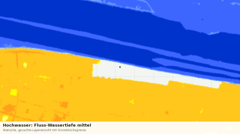 Statische Kartenansicht: Hochwasser: Fluss-Wassertiefe mittel