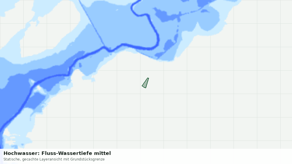 Statische Kartenansicht: Hochwasser: Fluss-Wassertiefe mittel