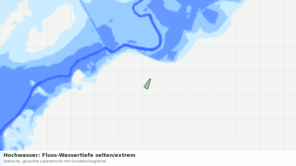Statische Kartenansicht: Hochwasser: Fluss-Wassertiefe selten/extrem