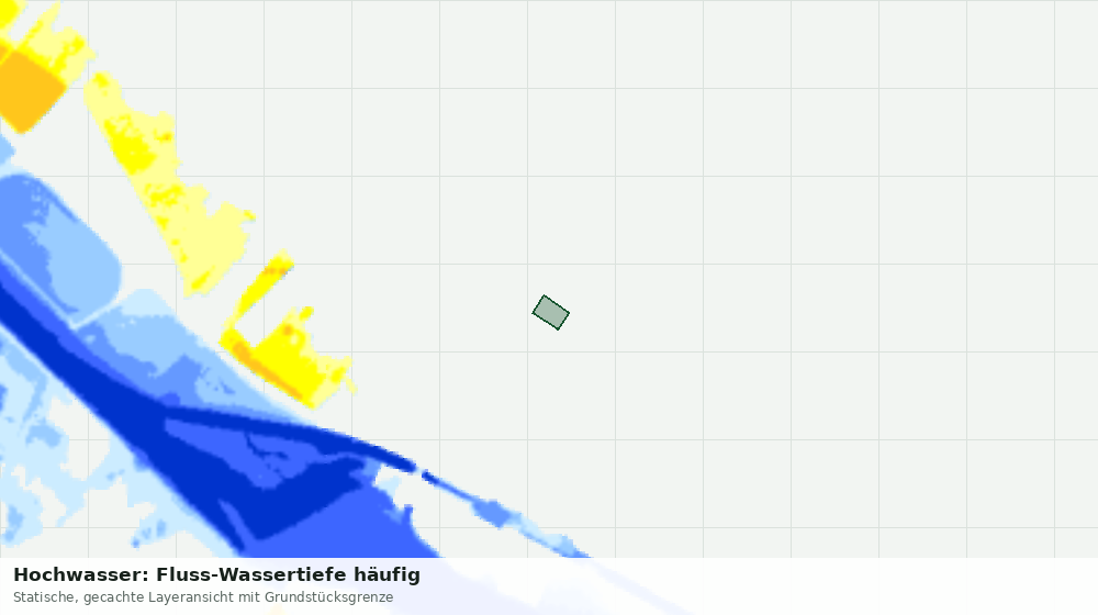 Statische Kartenansicht: Hochwasser: Fluss-Wassertiefe häufig