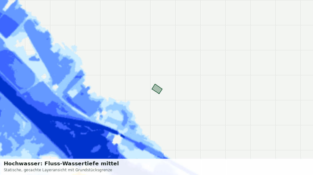 Statische Kartenansicht: Hochwasser: Fluss-Wassertiefe mittel