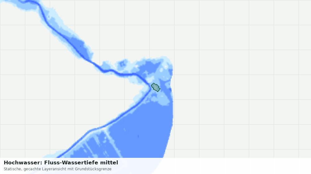 Statische Kartenansicht: Hochwasser: Fluss-Wassertiefe mittel