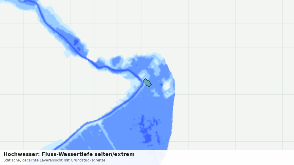 Statische Kartenansicht: Hochwasser: Fluss-Wassertiefe selten/extrem