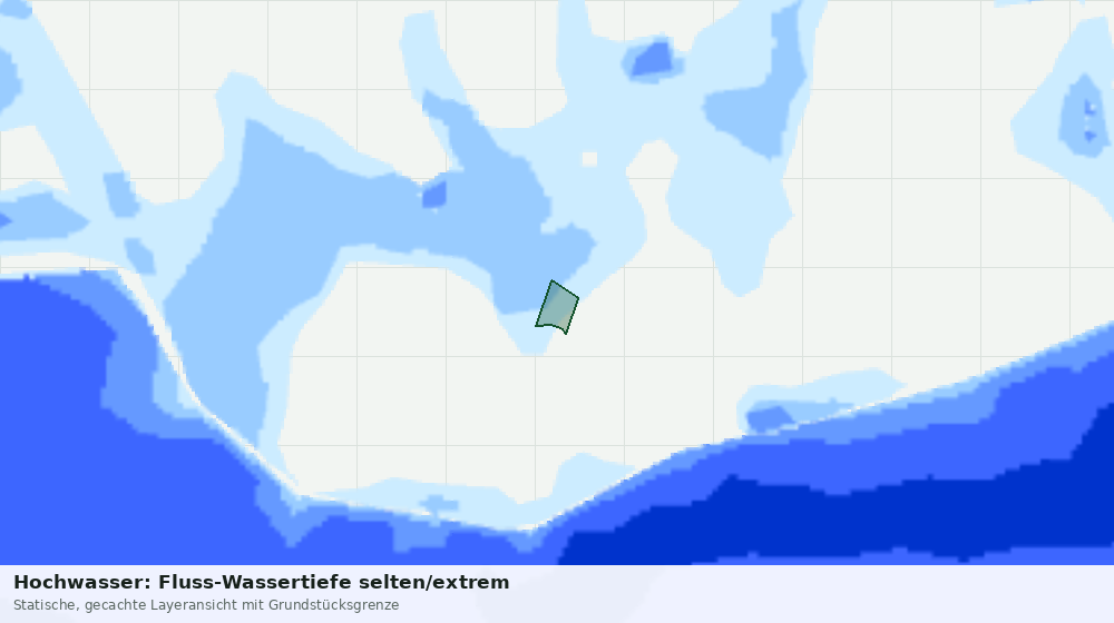 Statische Kartenansicht: Hochwasser: Fluss-Wassertiefe selten/extrem