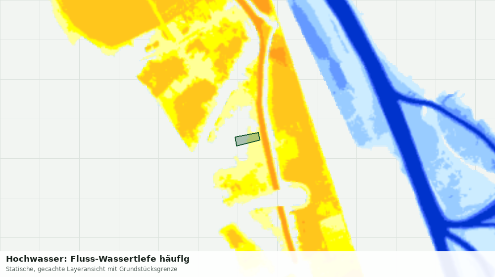 Statische Kartenansicht: Hochwasser: Fluss-Wassertiefe häufig