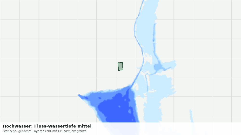 Statische Kartenansicht: Hochwasser: Fluss-Wassertiefe mittel