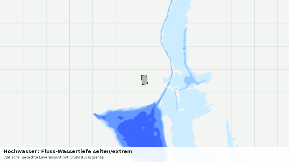 Statische Kartenansicht: Hochwasser: Fluss-Wassertiefe selten/extrem