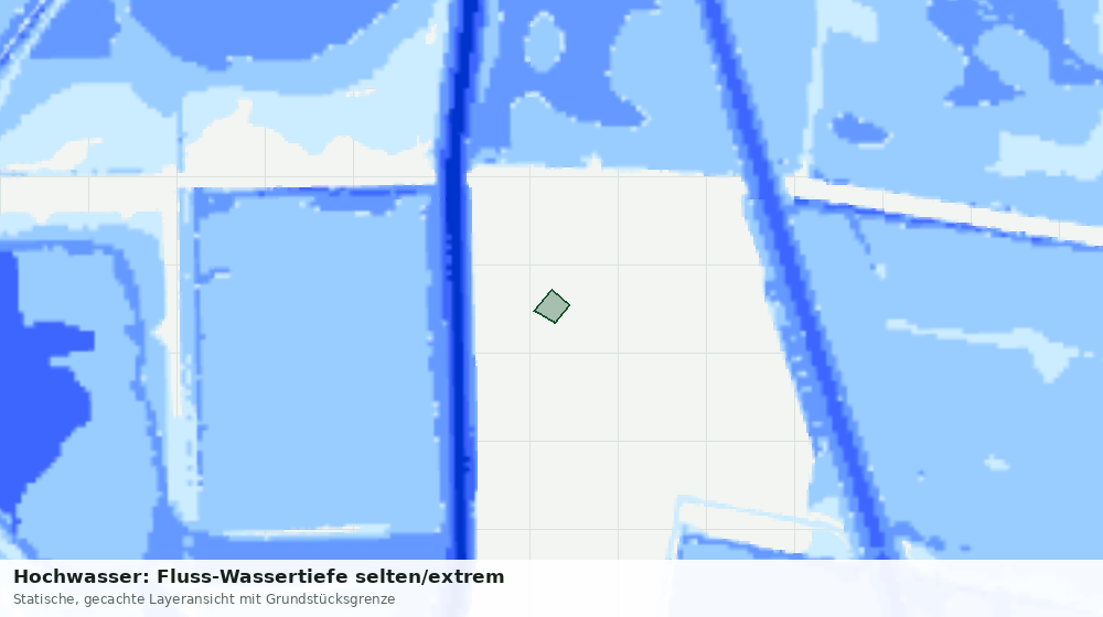 Statische Kartenansicht: Hochwasser: Fluss-Wassertiefe selten/extrem