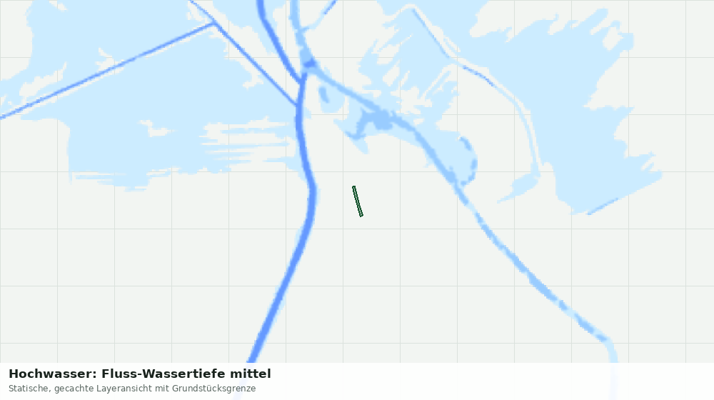 Statische Kartenansicht: Hochwasser: Fluss-Wassertiefe mittel