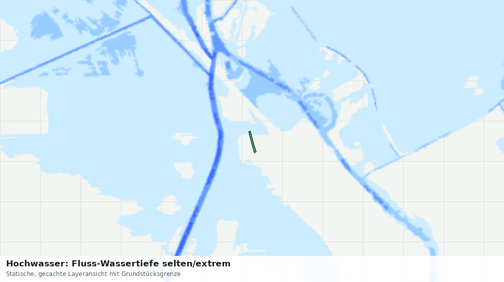 Statische Kartenansicht: Hochwasser: Fluss-Wassertiefe selten/extrem