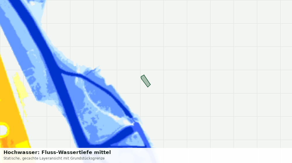 Statische Kartenansicht: Hochwasser: Fluss-Wassertiefe mittel